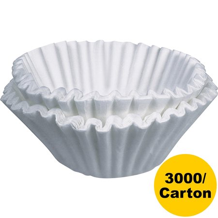 Bunn Flat Bottom Coffee Filters, Paper, 12-Cup Size, PK3000 20132